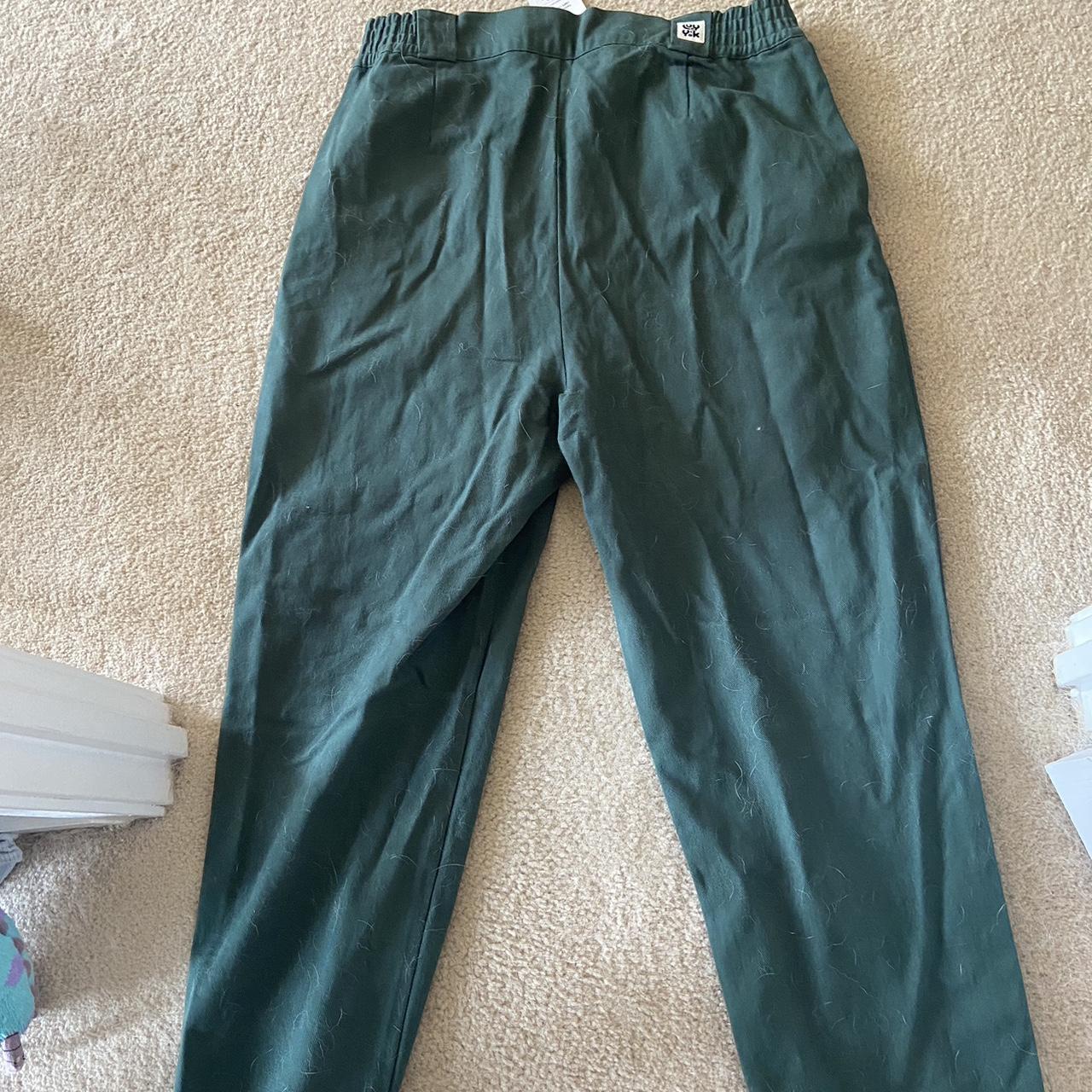 38R Dark Green Organic Cotton Lucy & Yak pants... - Depop