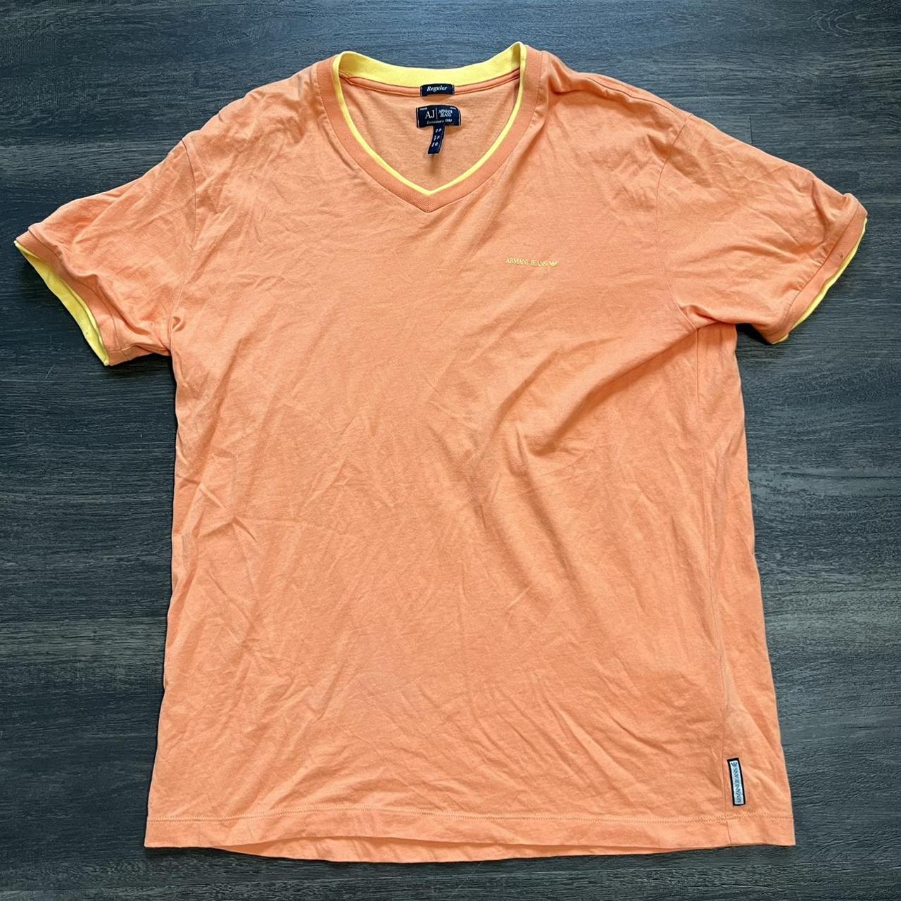 Armani jeans v sales neck t shirt