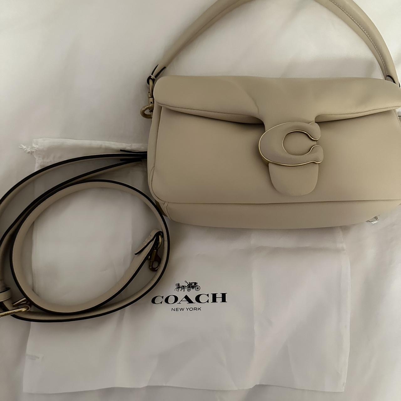 Coach Pillow Tabby Shoulder Bag 18 In Cream. for Women