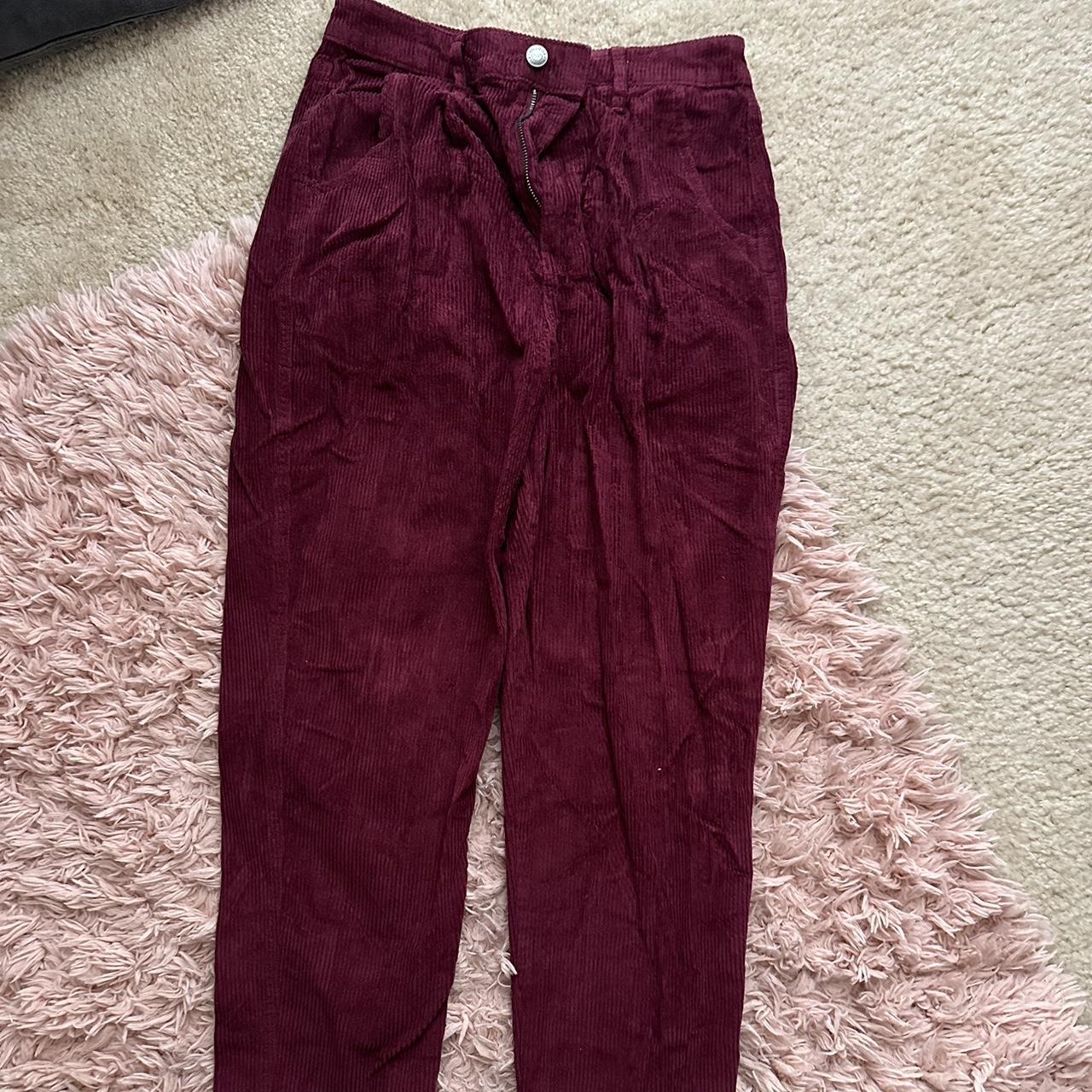 Hollister Maroon Corduroy Pants 🌹 #hollister #red... - Depop