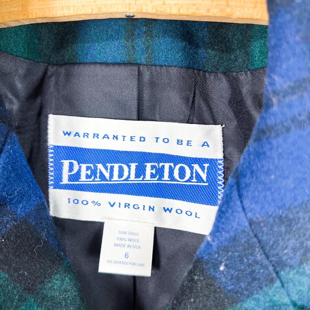 Pendleton wool coat Double breasted plaid jacket... - Depop