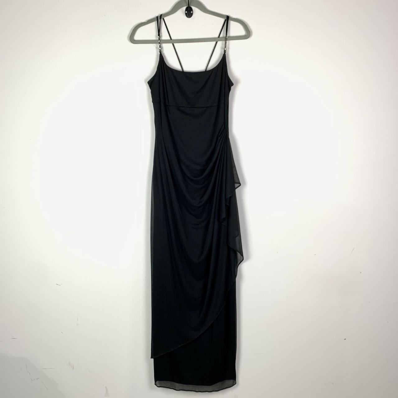 Y2k Black Prom Dress Gorgeoussss slinky black... - Depop