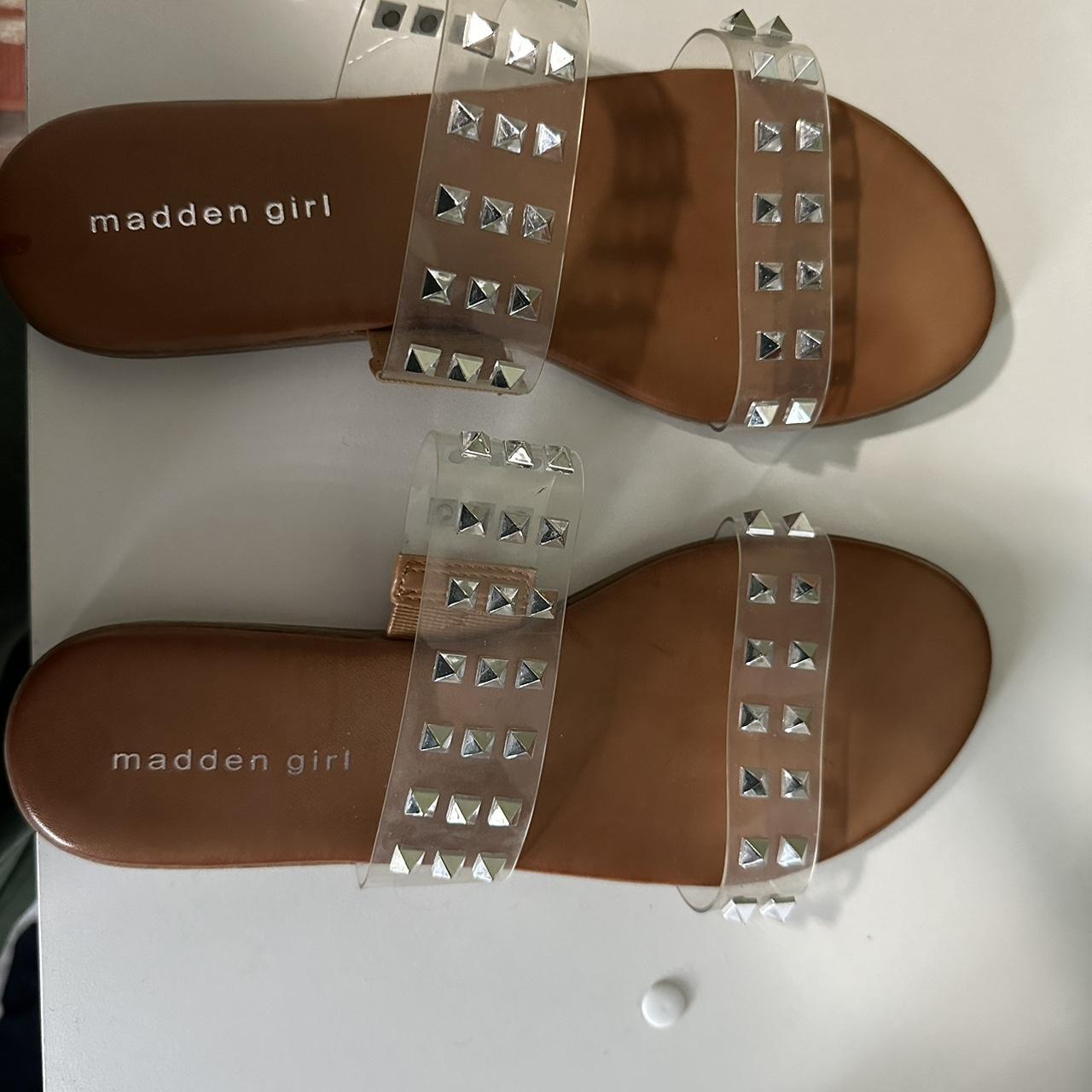 Madden Girl Womens Candy Studded Strappy Flat Sandals - Walmart.com