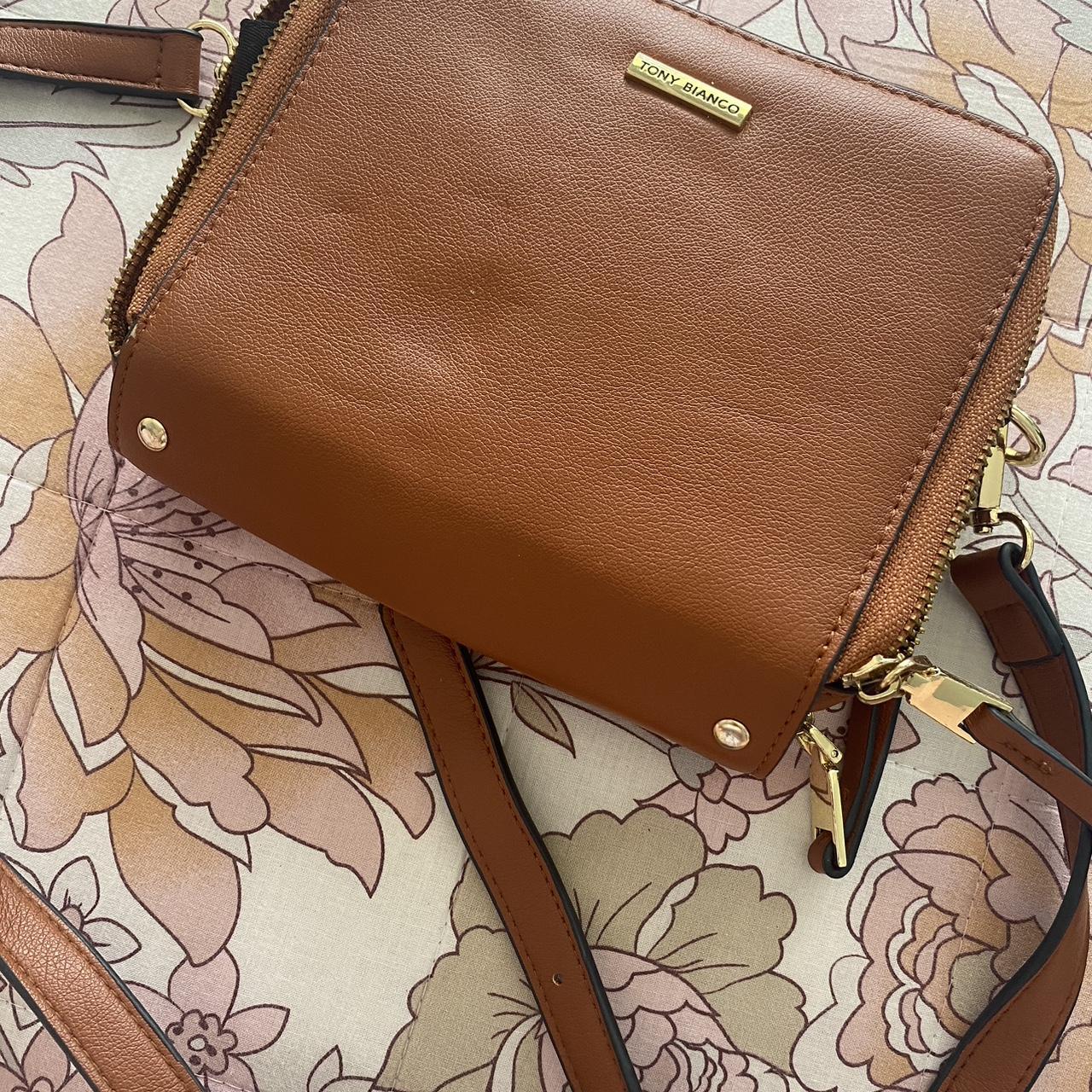 brown tony bianco shoulder bag in amazing condition - Depop