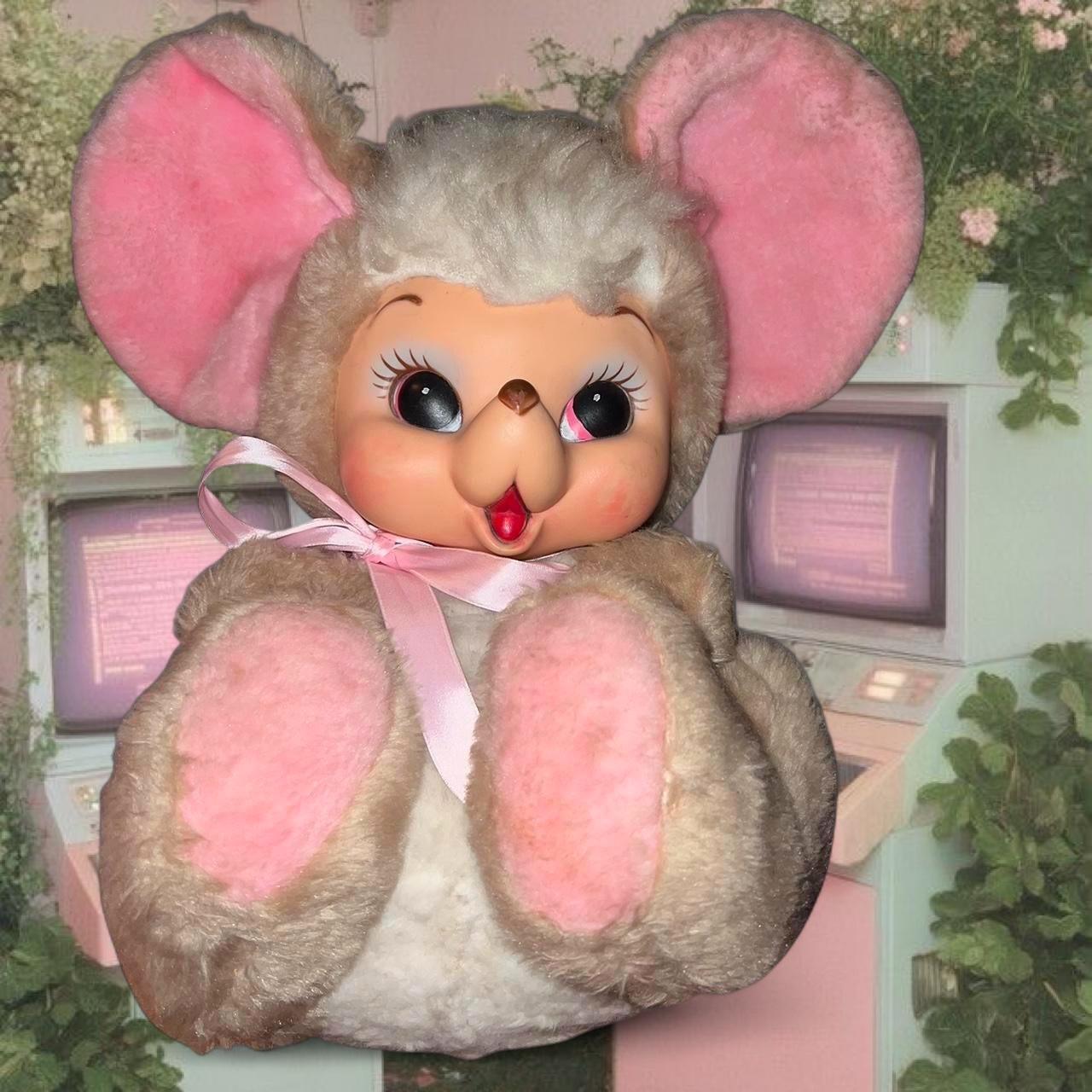 vintage kitsch authentic rushton rubber face mouse | Depop