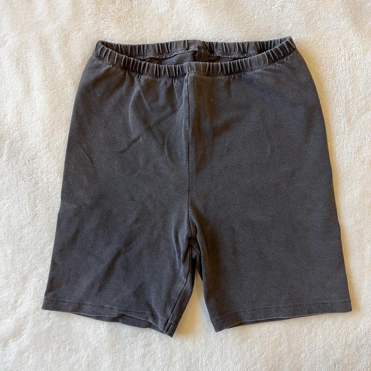 Skims Women's Grey and Black Shorts | Depop