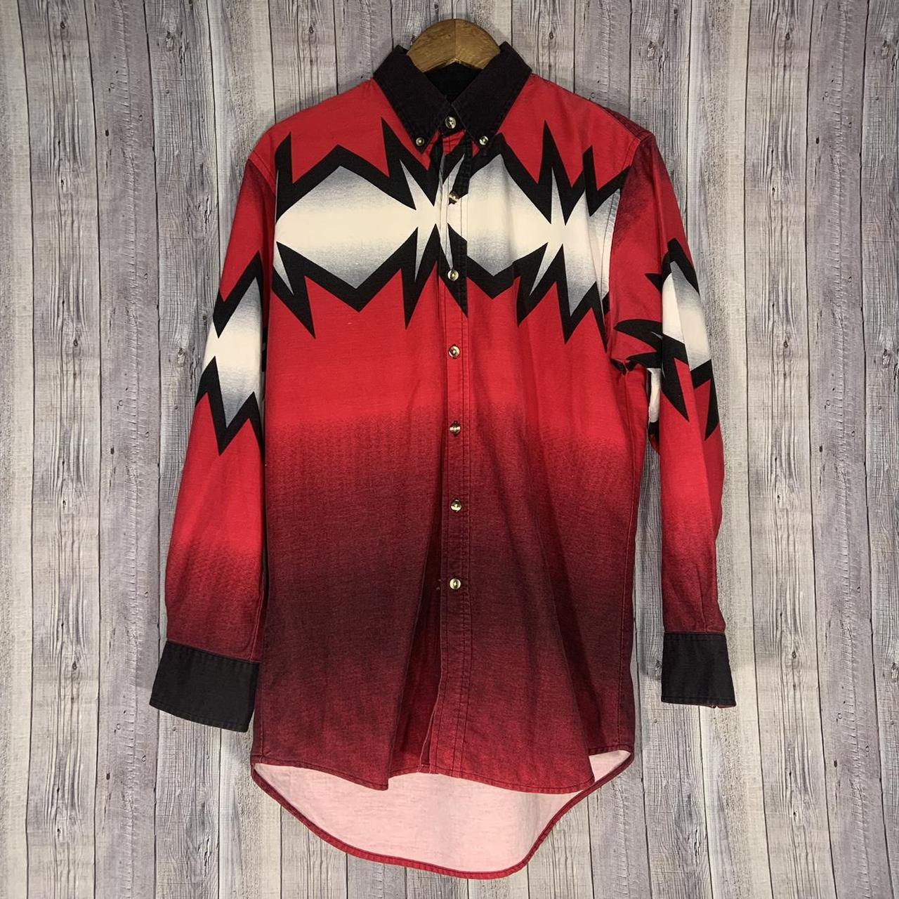 Men's Red and Black Shirt | Depop