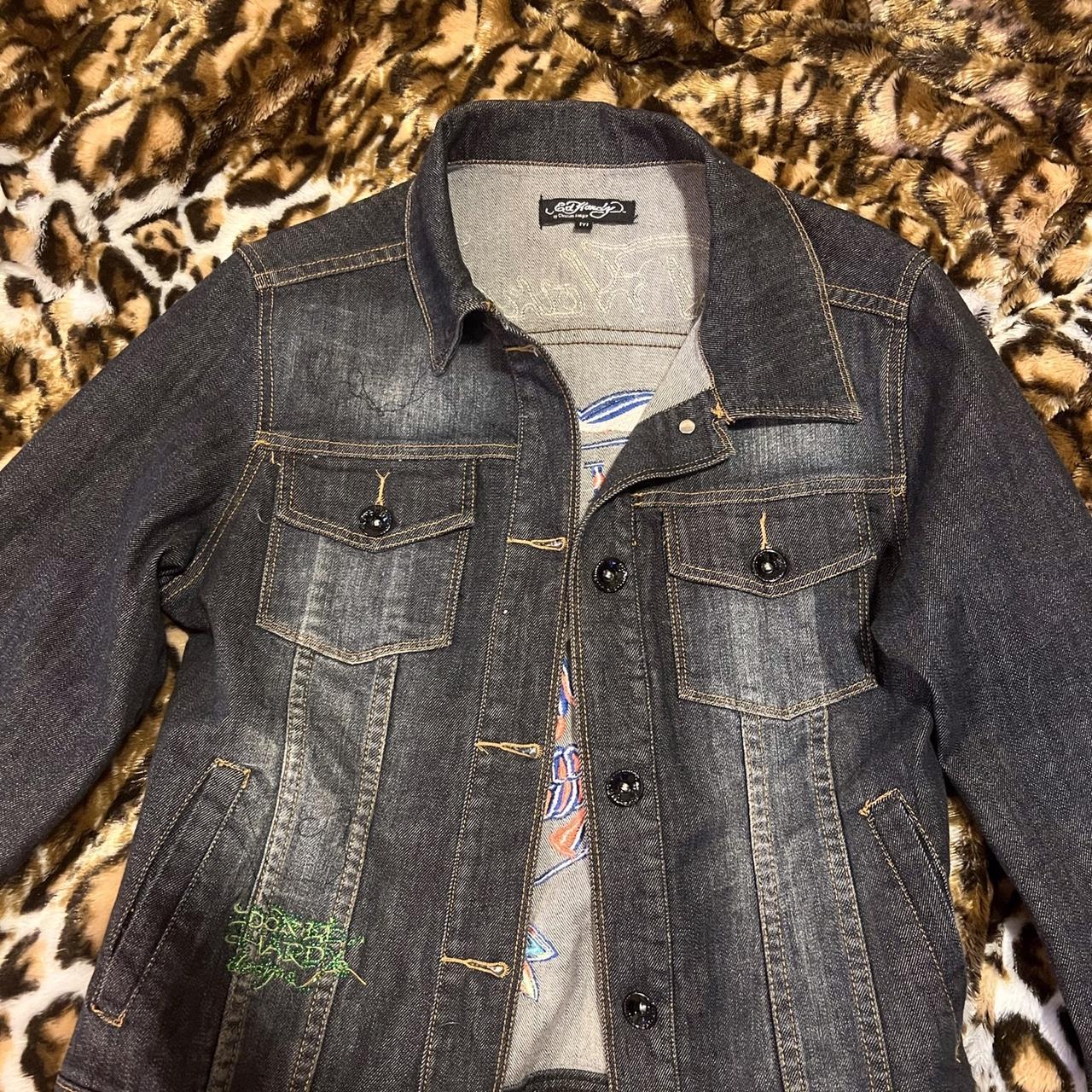 #edhardy Jean jacket #y2k size medium #2000s - Depop