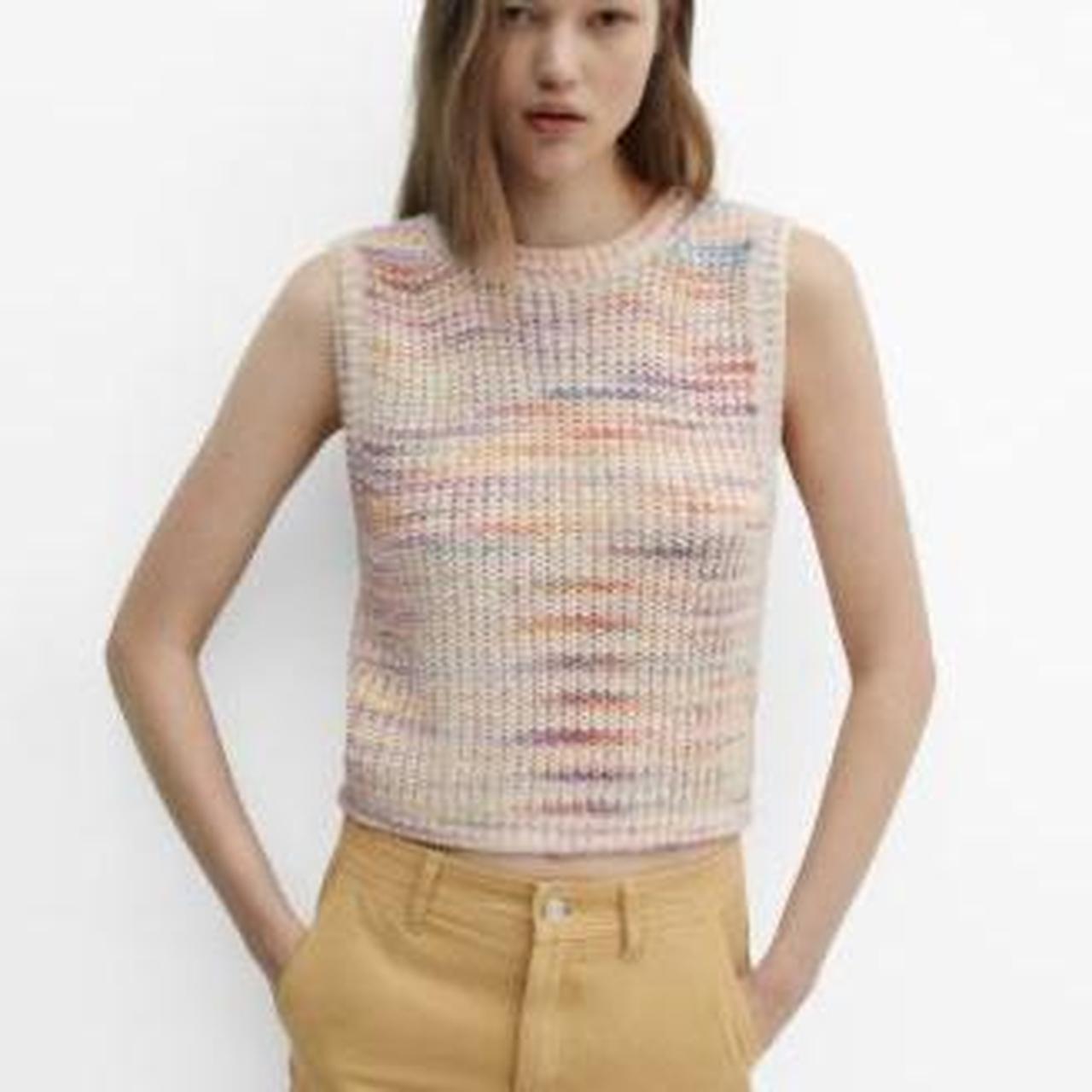 Mango Women's Tank top Multi/Cream S – Mango Multi-coloured