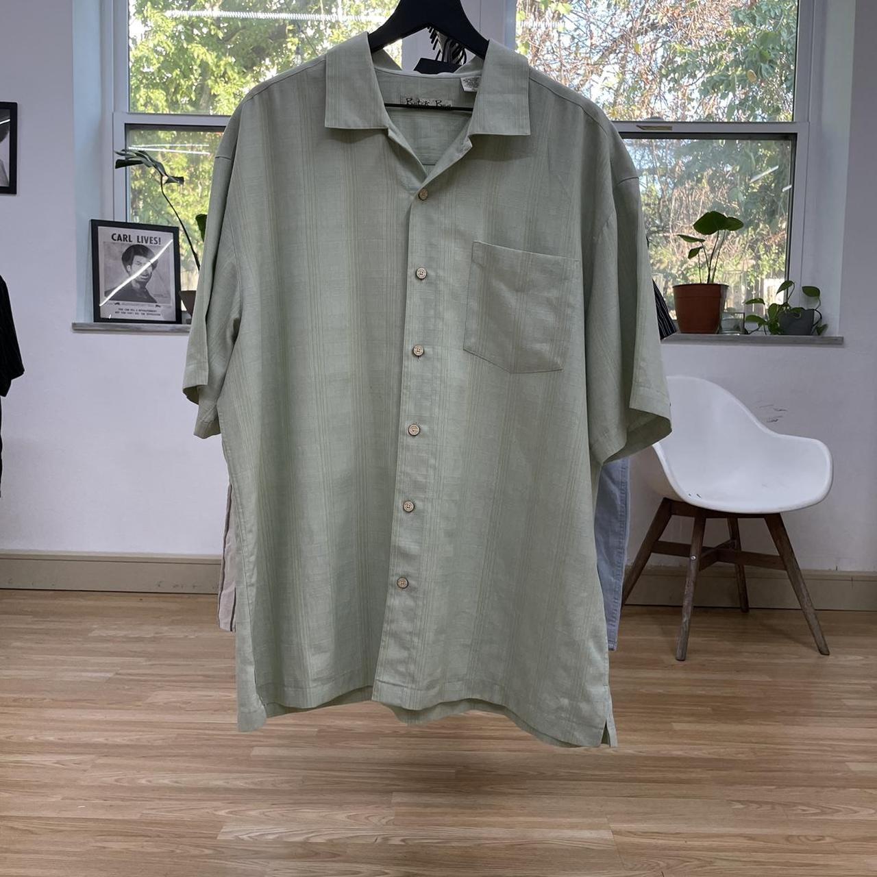 Mint Green Button up Shirt Tag Size... Depop
