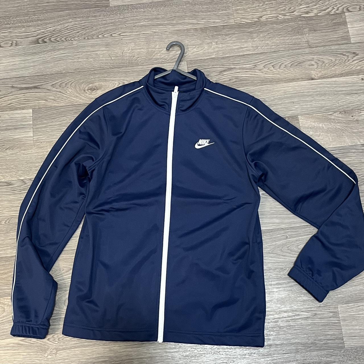 Nike tracksuit jacket navy blue size small brand new... - Depop