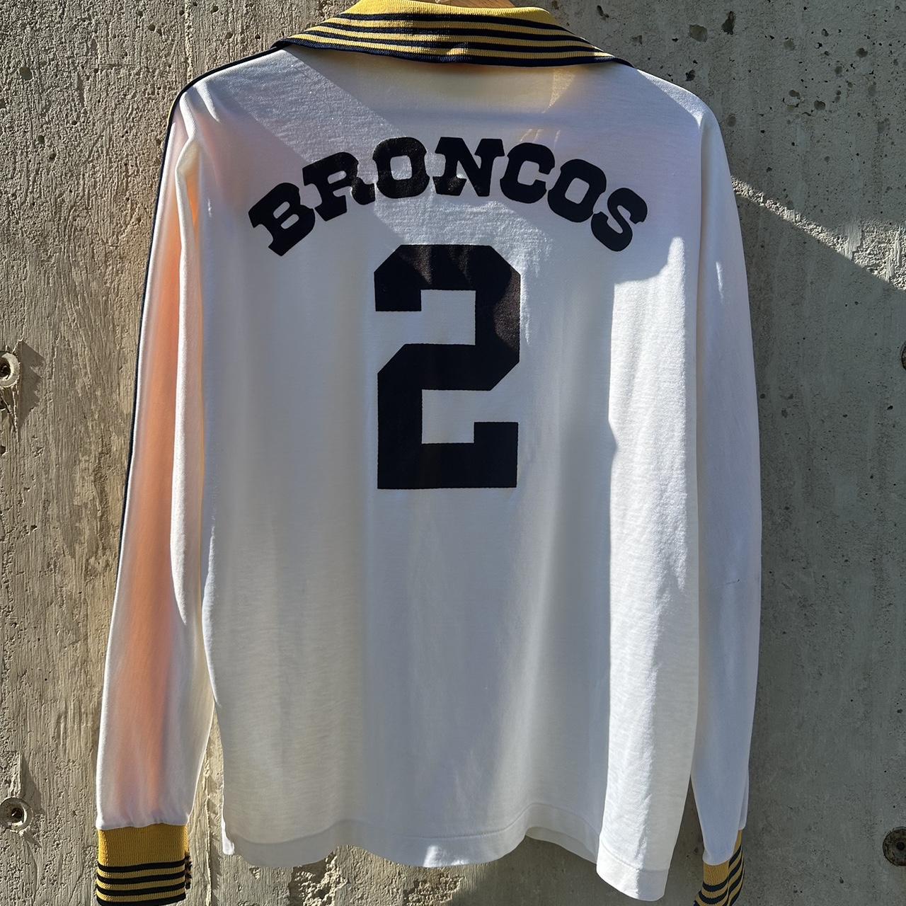 White and best sale gold broncos jersey