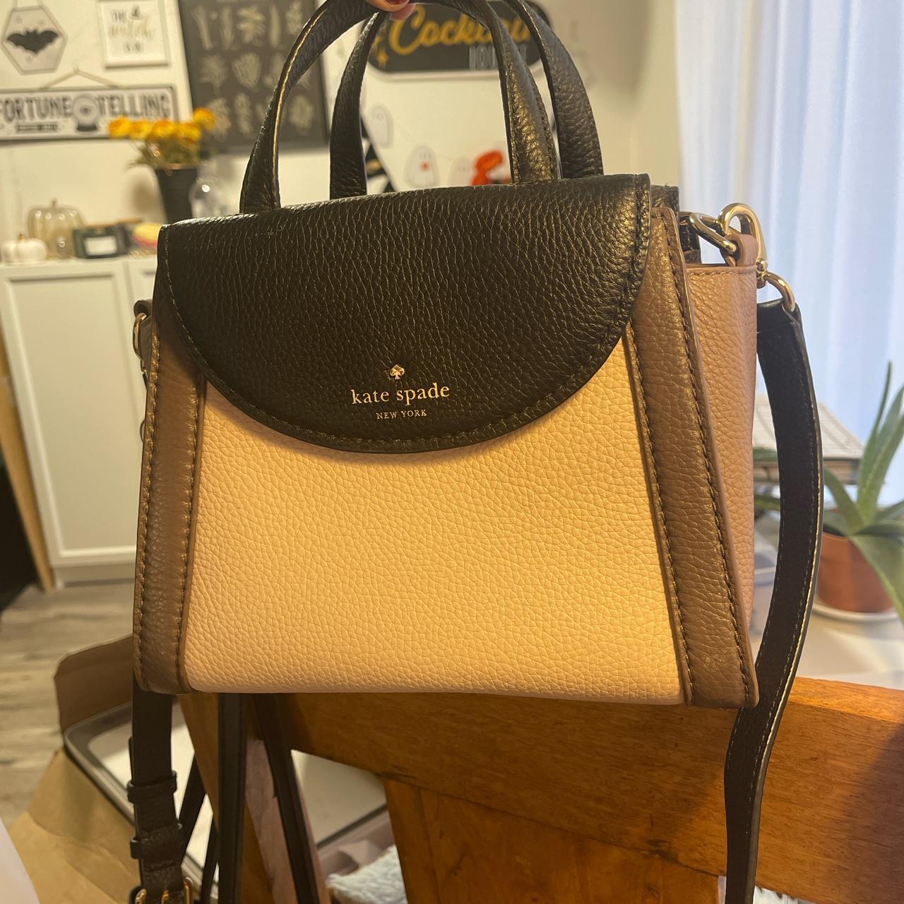 Kate Spade pink and black leather bag! Bought in... - Depop