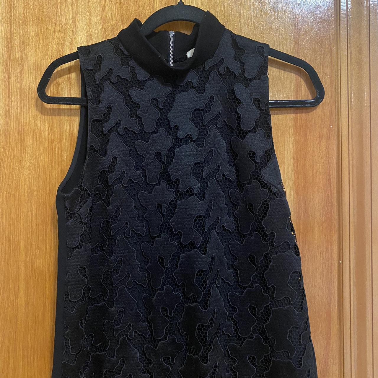 ALC black mock neck sleeveless blouse with mesh... - Depop