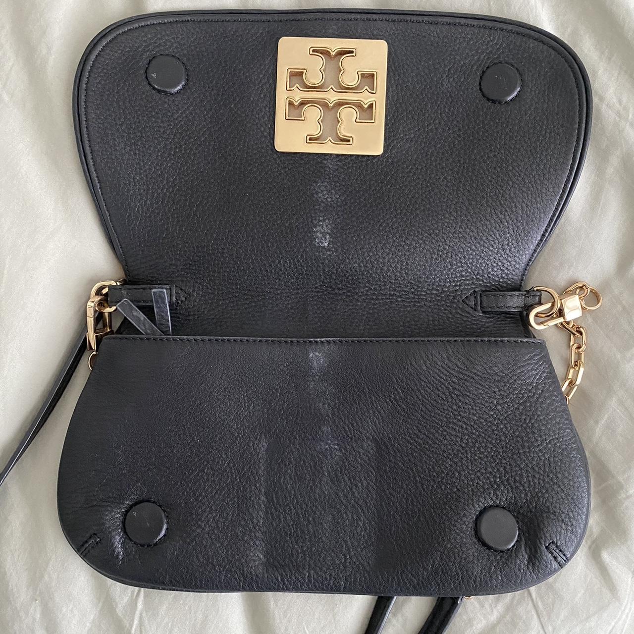 Tory Burch Leather Gold Chain Purse. - Depop