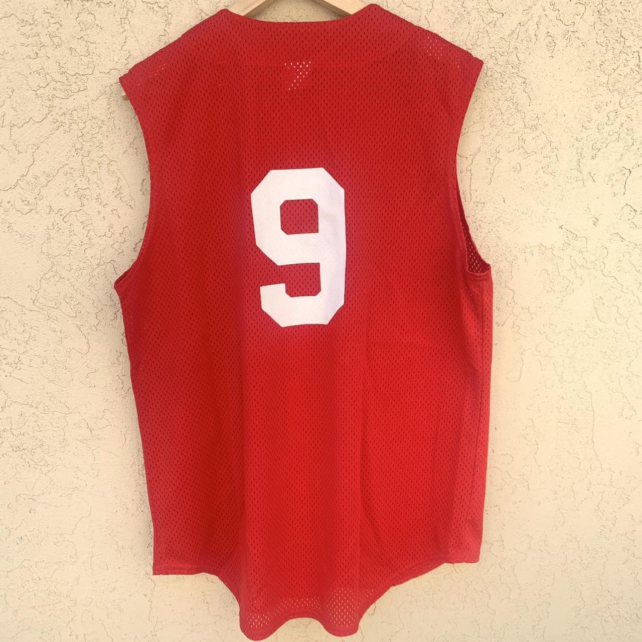 Men's Red Jersey Top Anaheim Angels Team MLB by - Depop