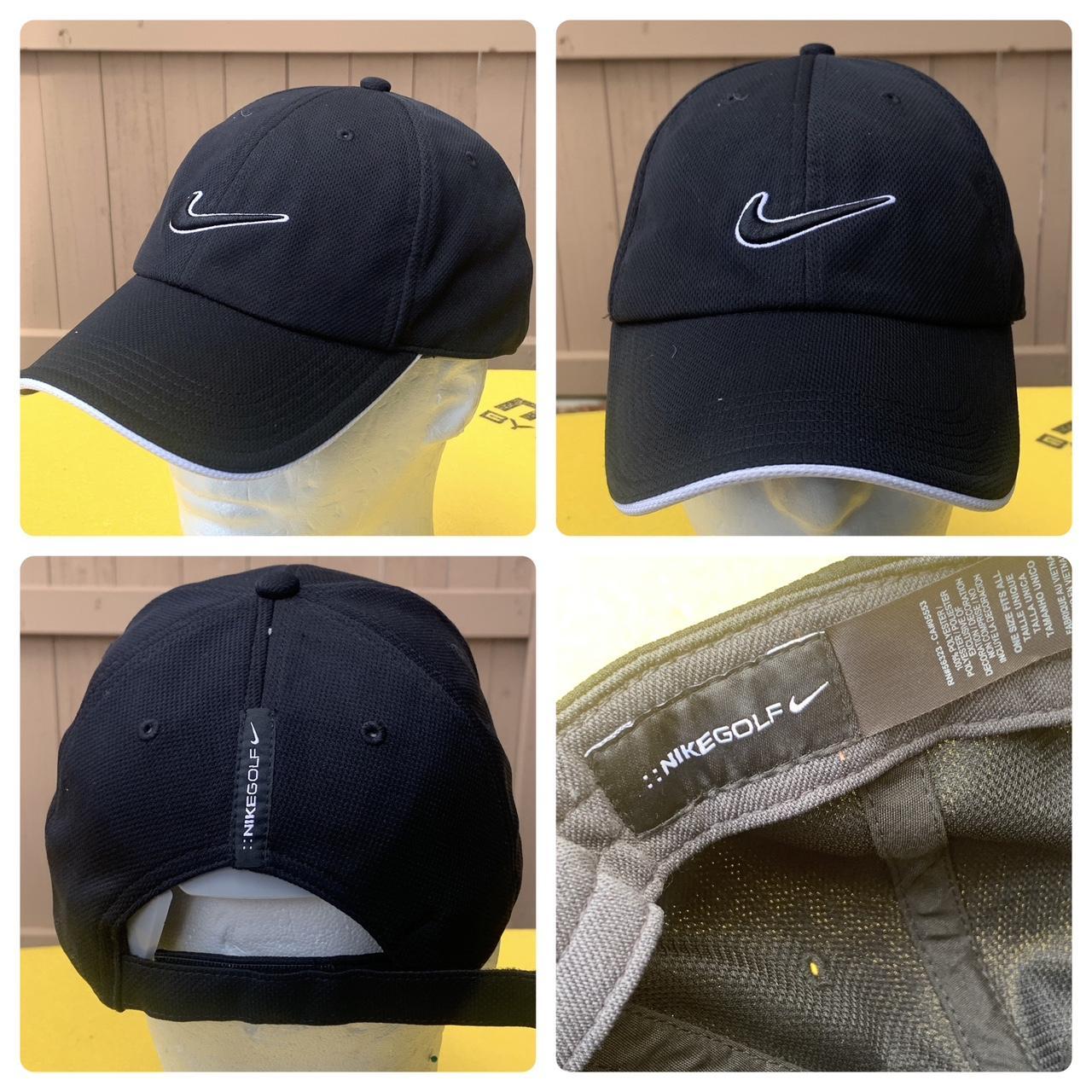 Nike men's black and white hat Unisex Nike Golf - Depop