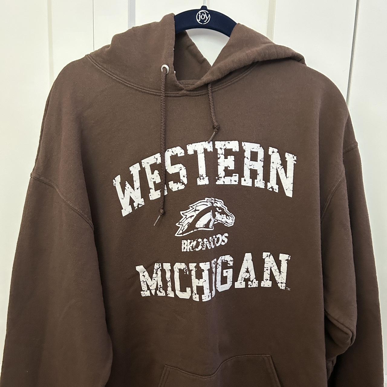 WMU hoodie worn only a few times, the tag ripped off... - Depop