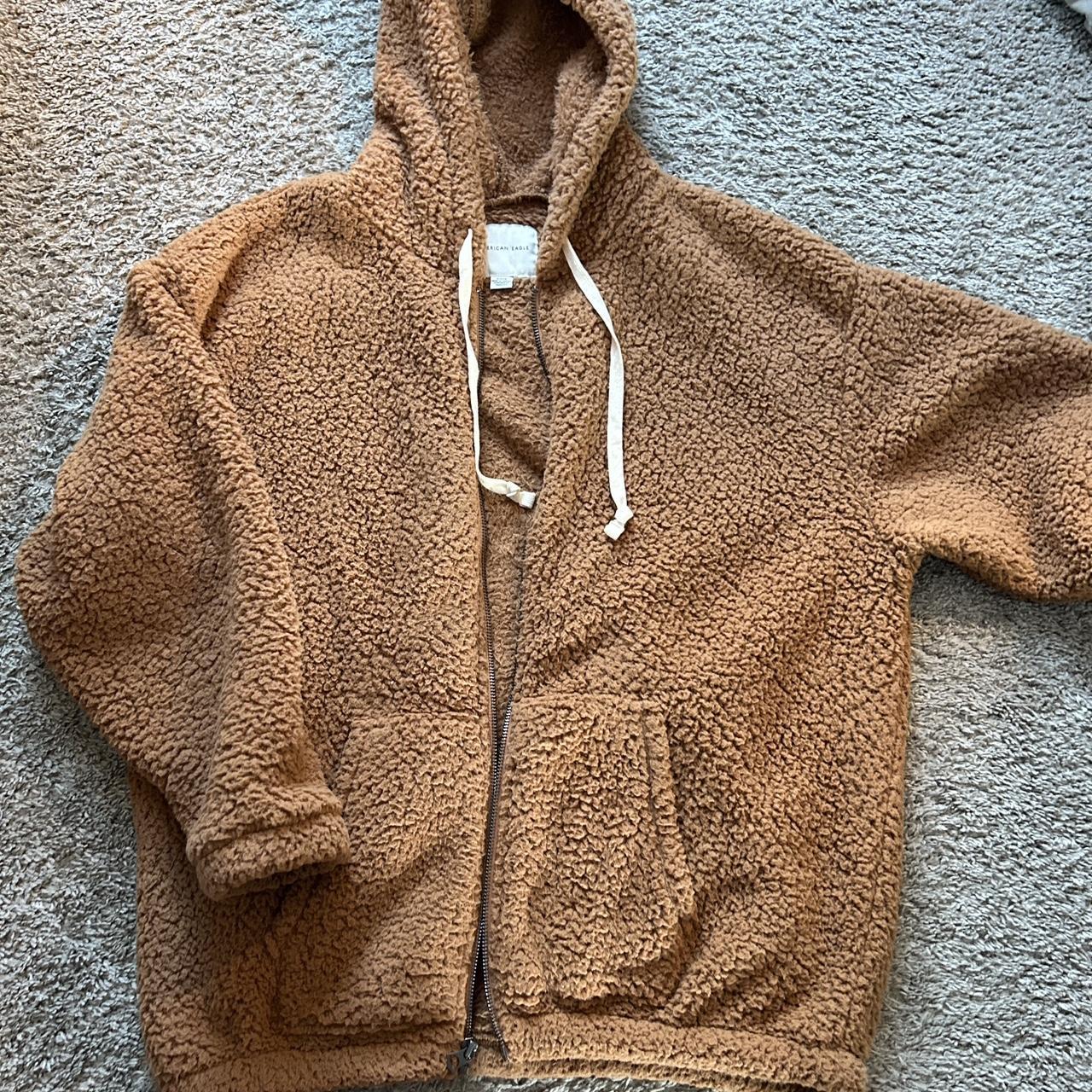 Small American eagle fuzzy jacket only worn a few