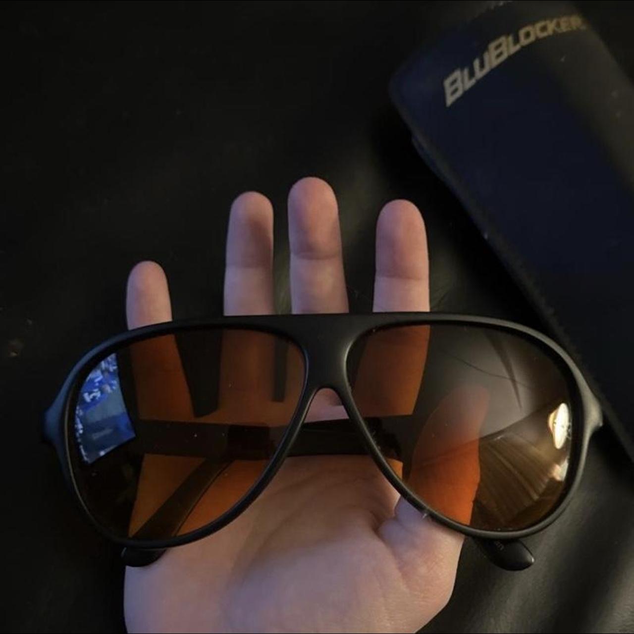 Sunglass Museum Men S Brown And Black Sunglasses Depop