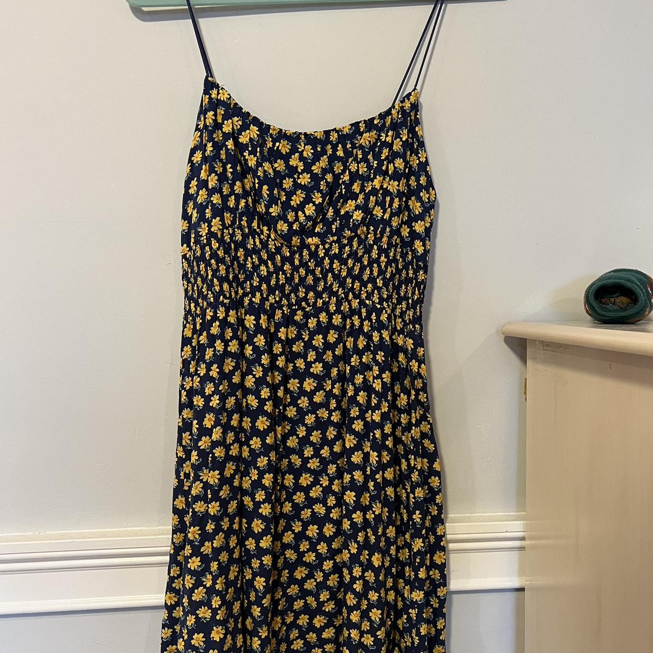Pacsun LA Hearts blue dress yellow flowers size... Depop