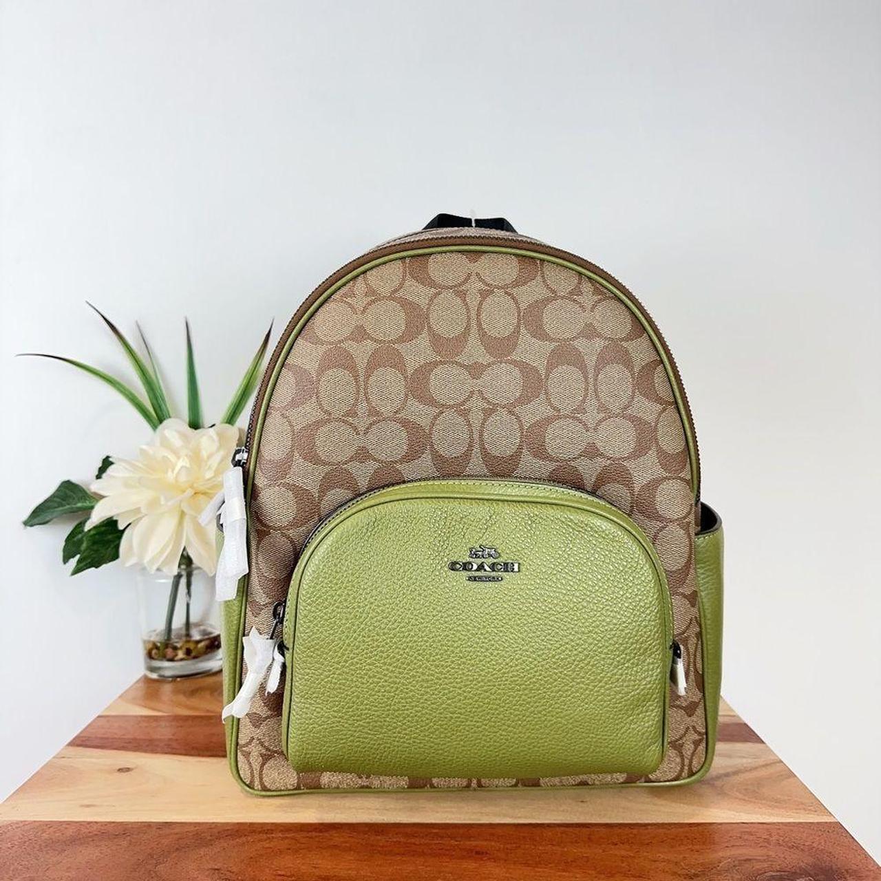 Coach olive hotsell green backpack