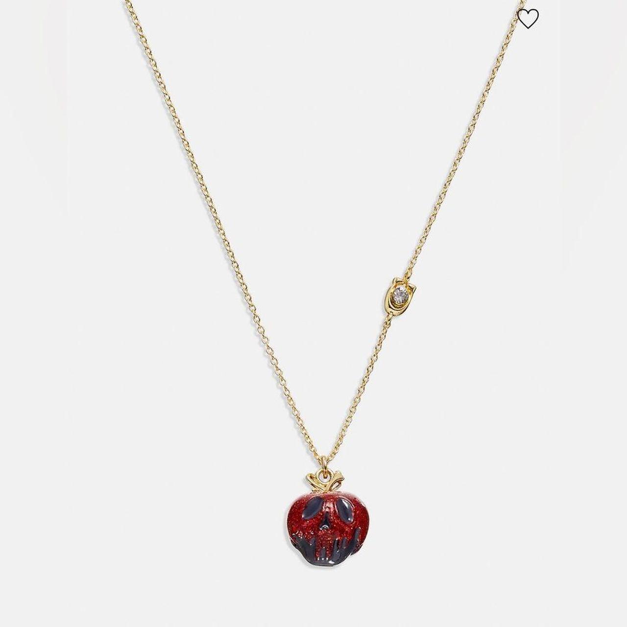 Coach X Disney Sleeping Beauty Poison Apple Charm Goldtone Necklace NWT |  eBay