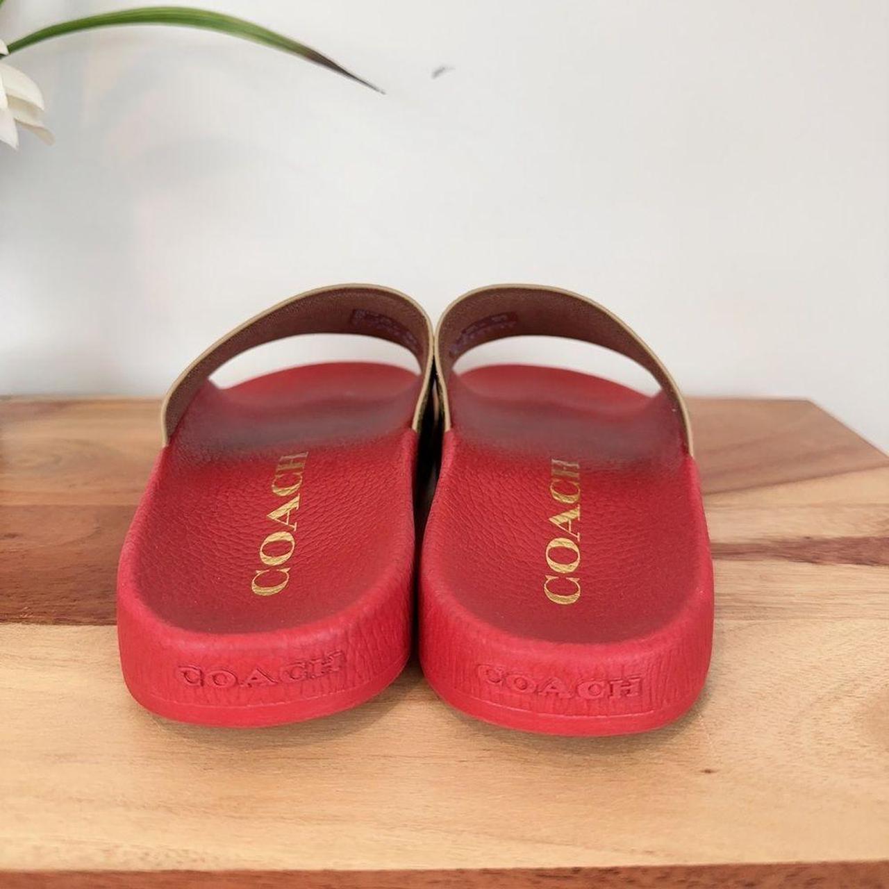 Red discount coach slides