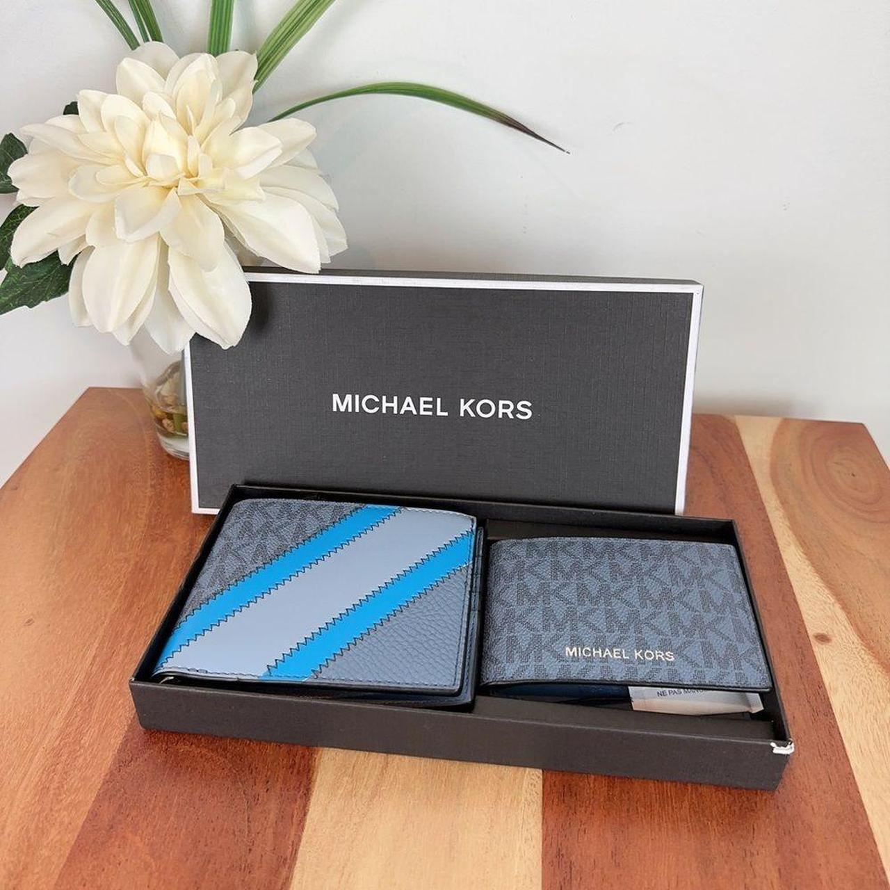 Red, 8” Michael Kors wallet with gold hardware. - Depop
