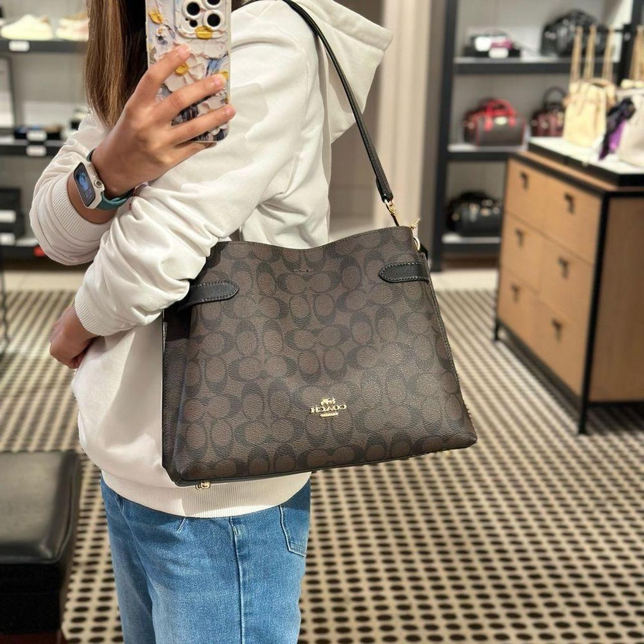 NWT Coach Hanna Shoulder Bag In Signature. Depop