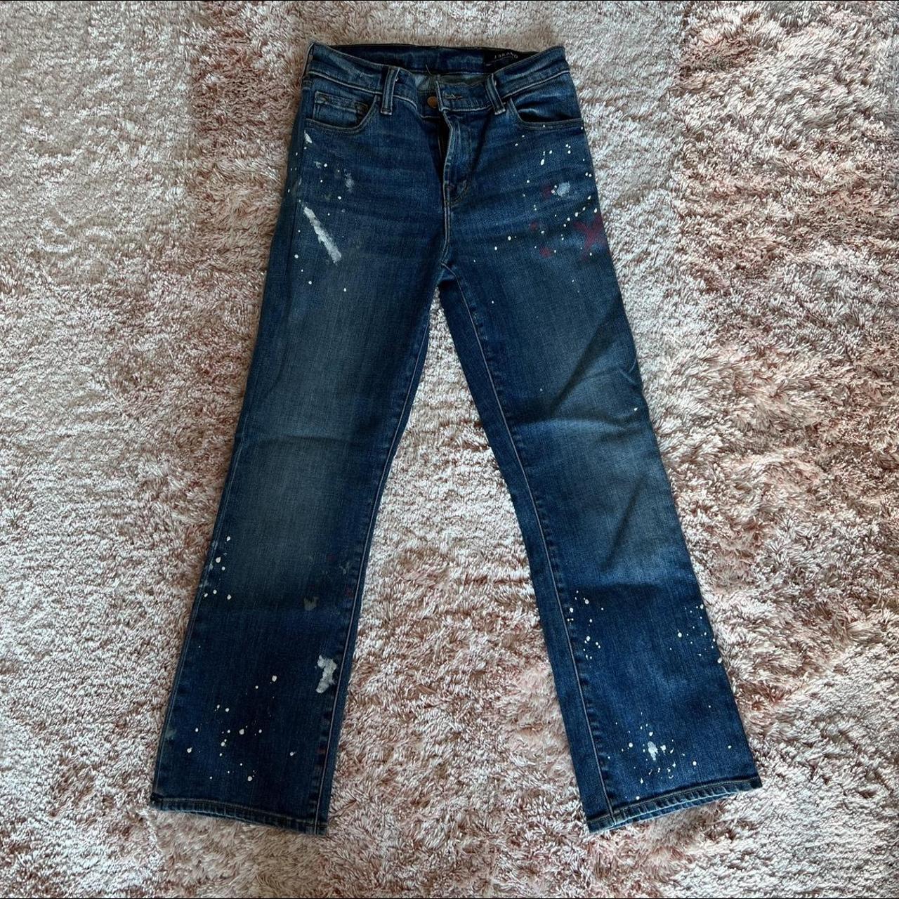 J BRAND PAINTED JEANS. , Low to mid rise, size 26.