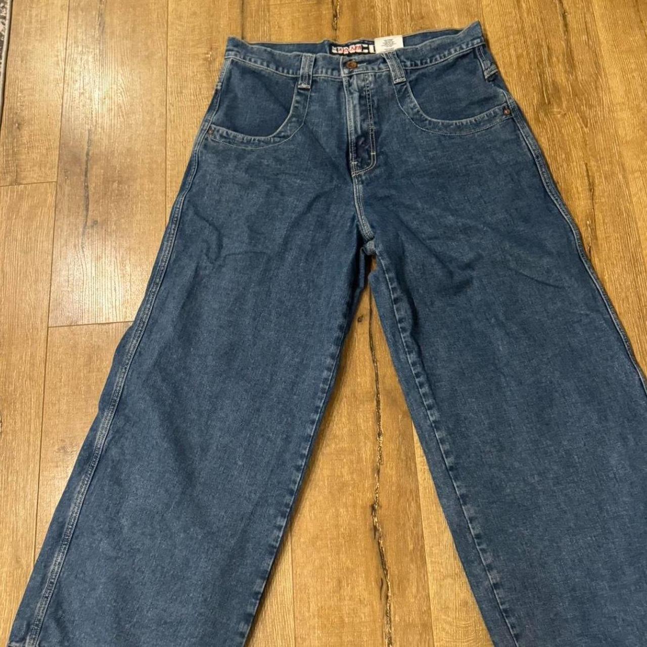 Jnco twin cannons repoped images says 36w 32L but... - Depop