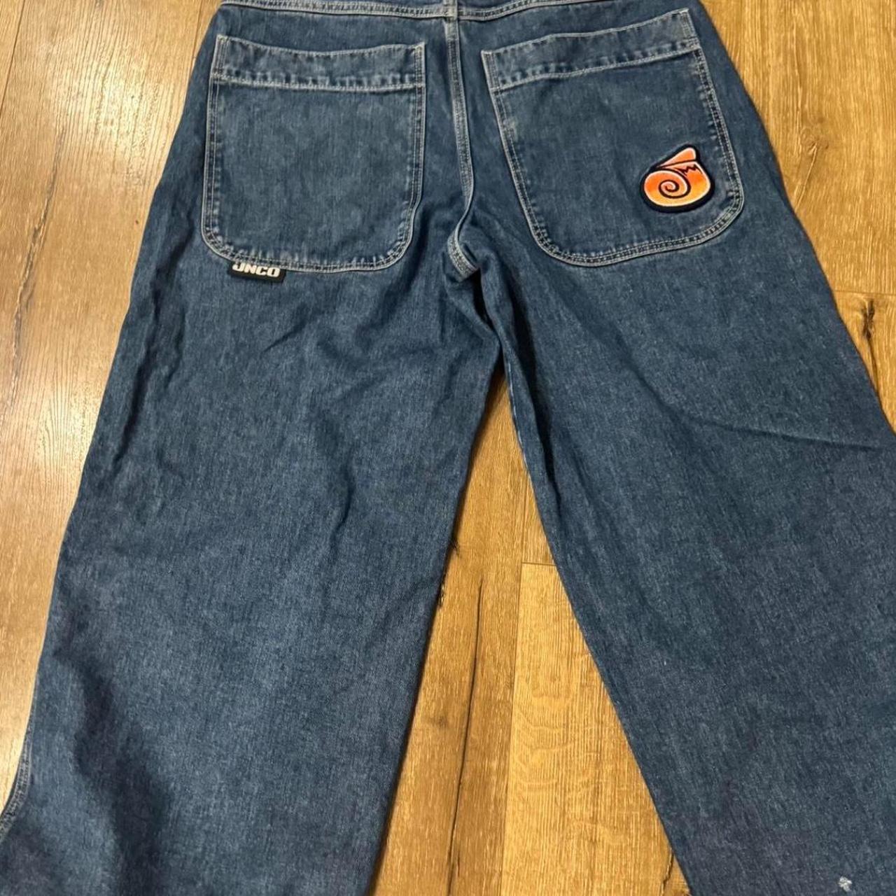Jnco twin cannons repoped images says 36w 32L but... - Depop