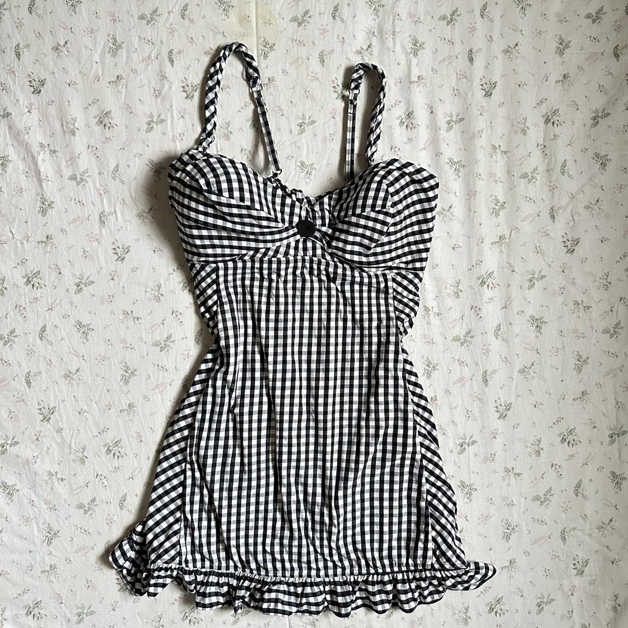 Vintage gingham bathing suit dress by Coco Rave!... Depop