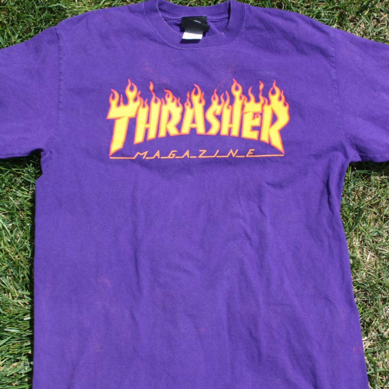Purple Thrasher T-Shirt Excellent Condition Medium... - Depop