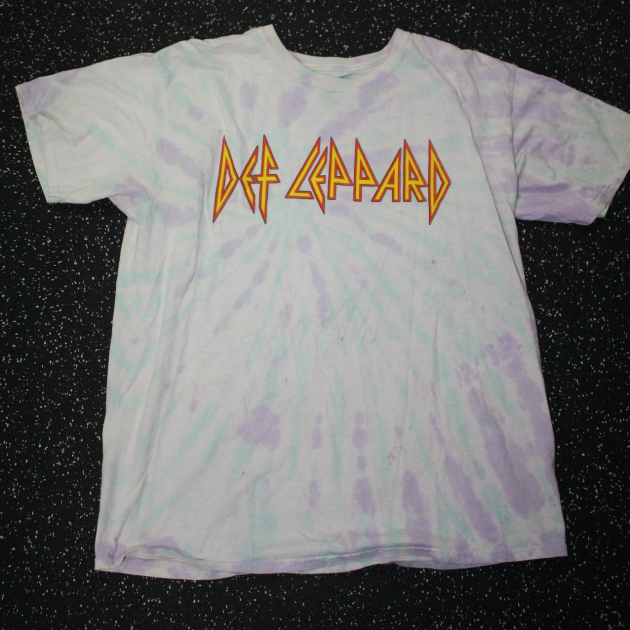 Vintage Def Leppard Tee Large Tie-dye T-shirt - Depop