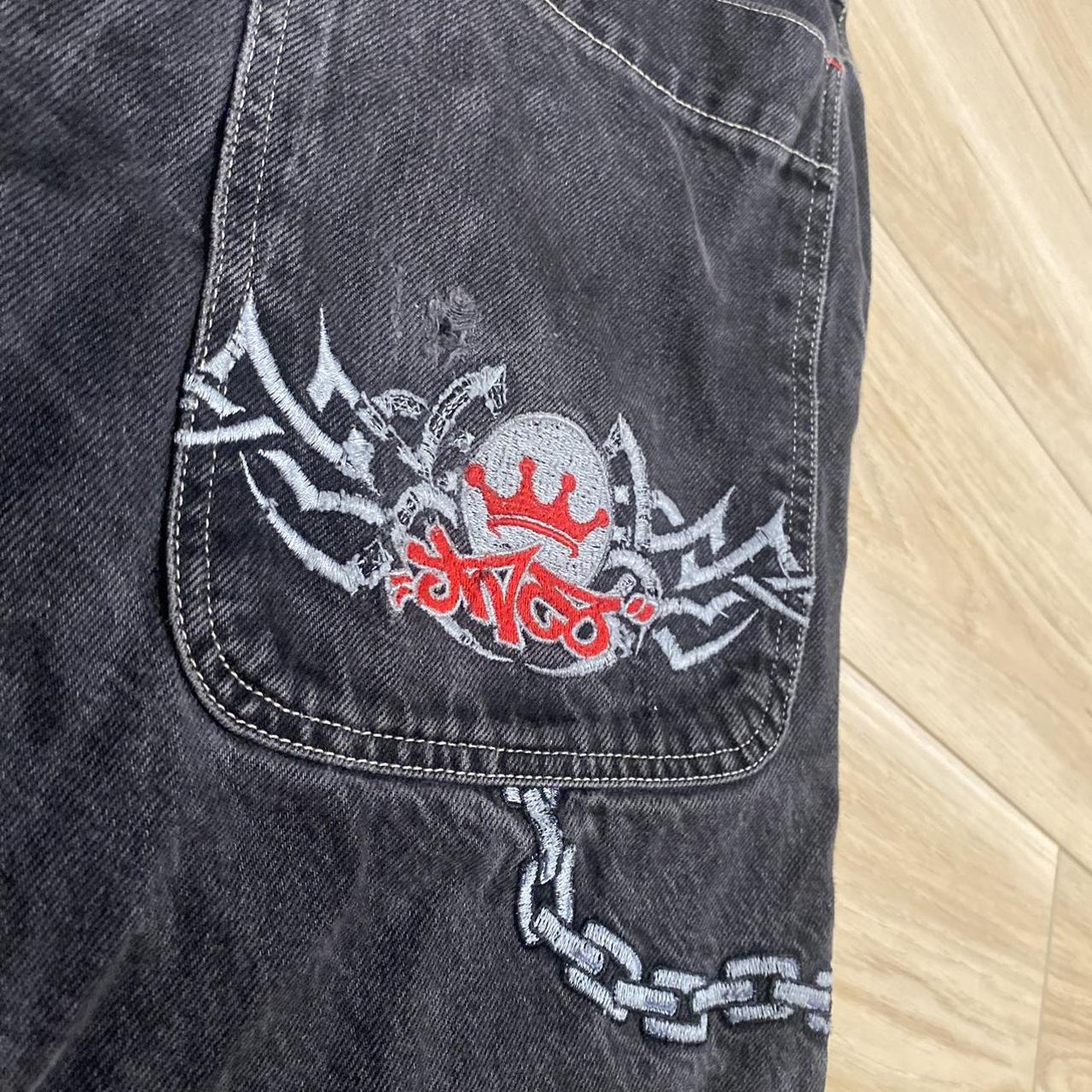 JNCO Men's Red and Black Jeans | Depop