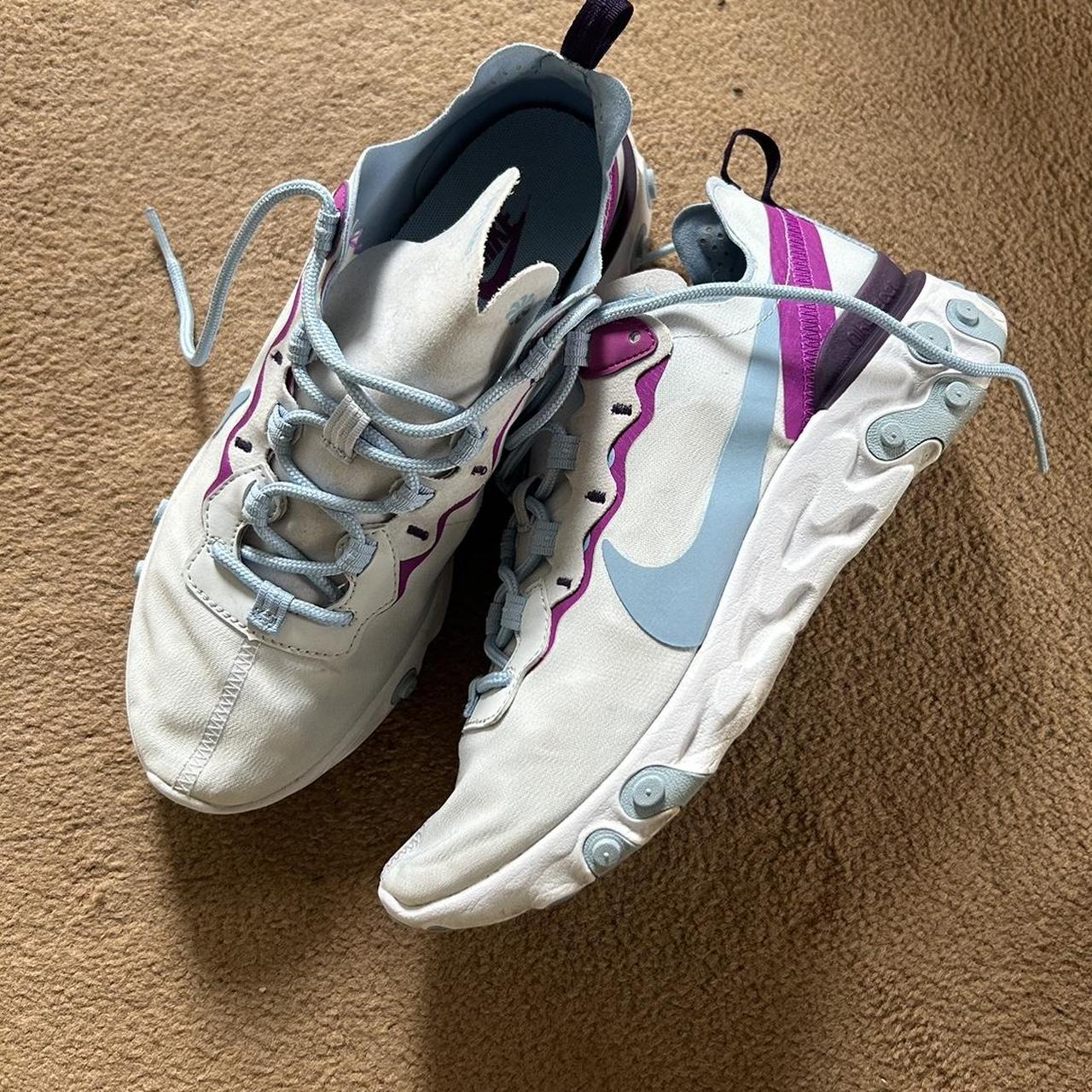 Nike React Element 55 Psychic Blue Size 6.5 will. Depop