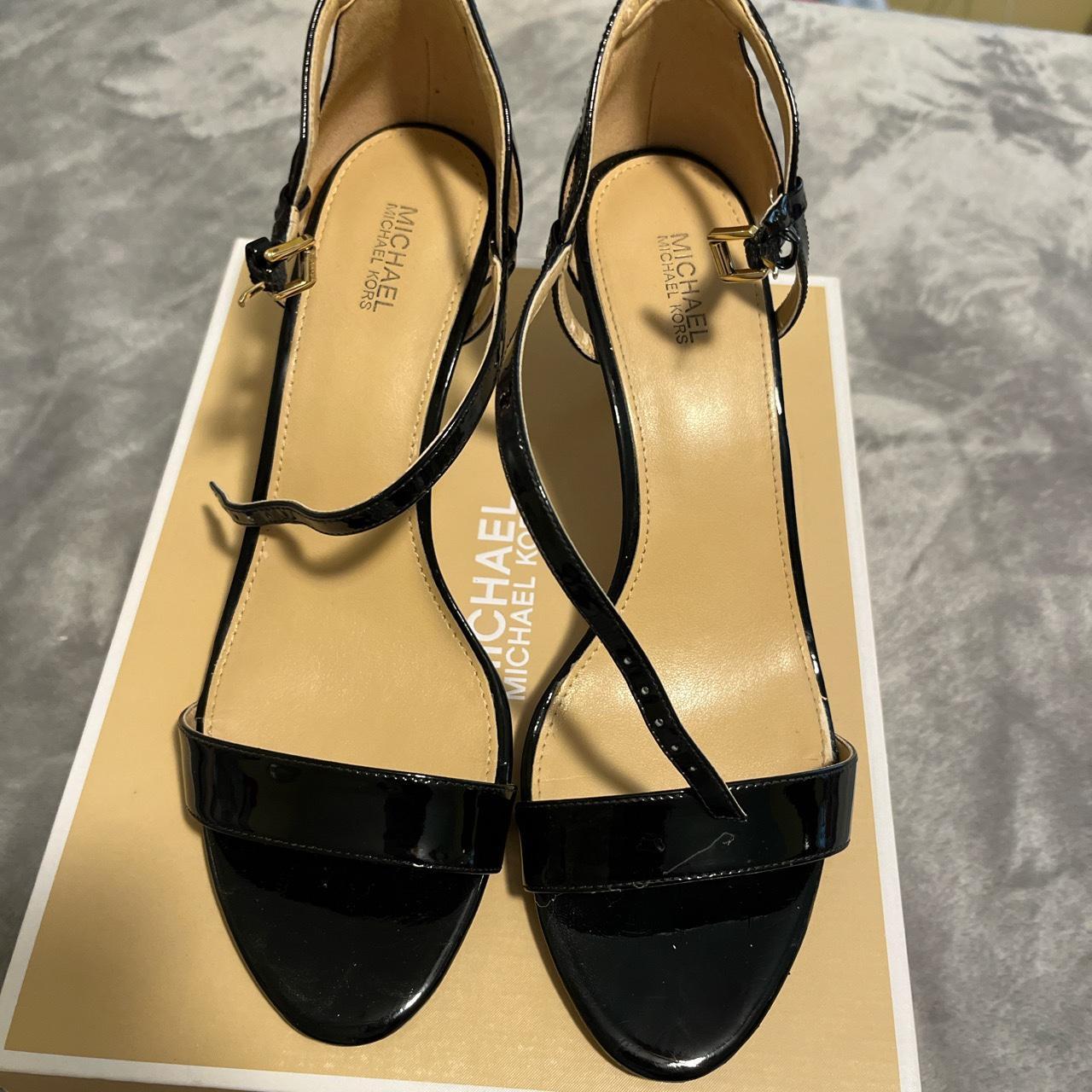 Michael kors simone sandal black sale