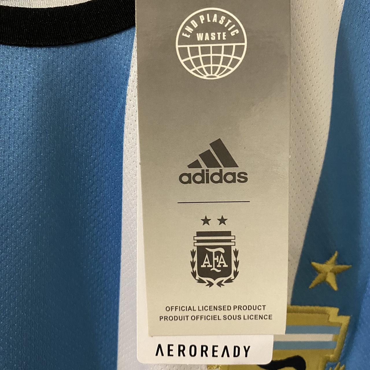 Argentina Away Soccer Jersey Player Version Messi - Depop