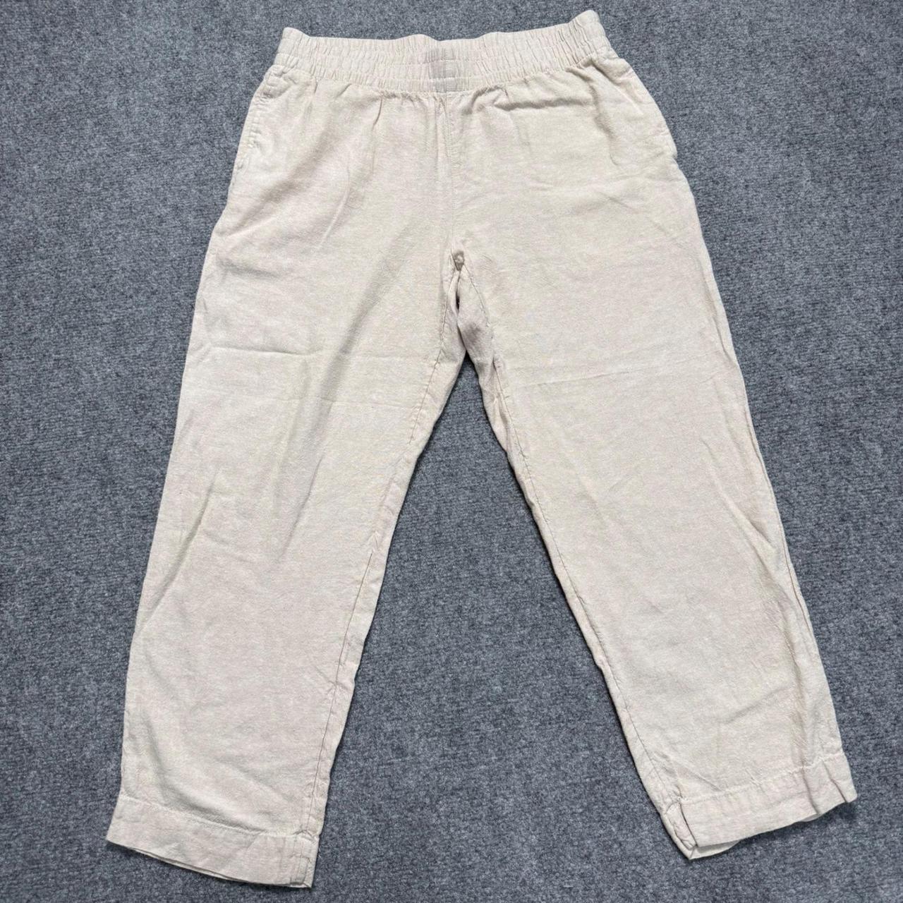 Old Navy Women's Pants Tan M – Old Navy Linen Blend Cropped