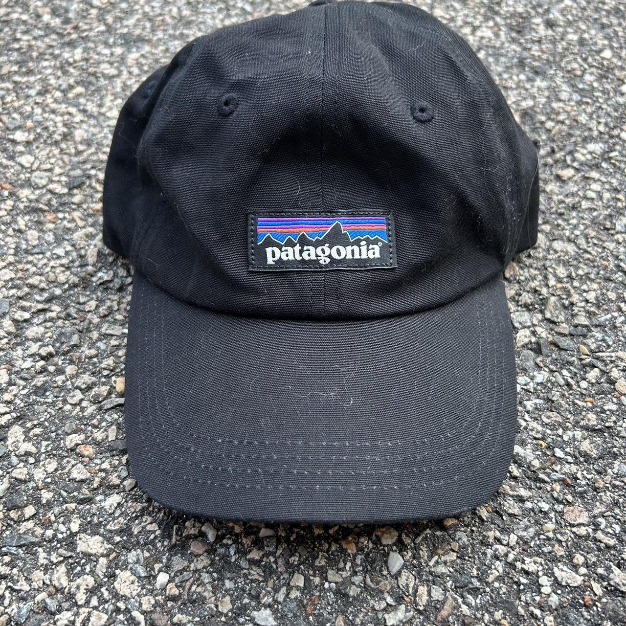 Patagonia Semi flat brim hat Black baseball... - Depop