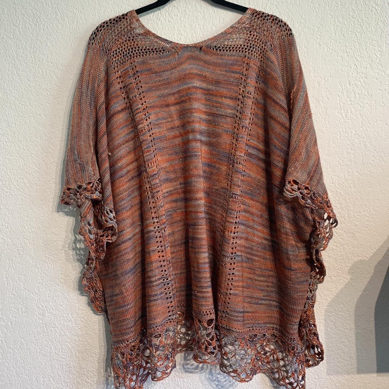 Women's Pink and Orange Top Depop