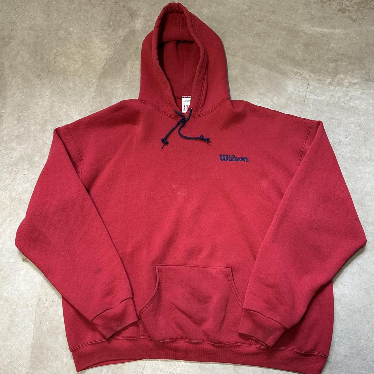 Wilson Men's Red Hoodie | Depop