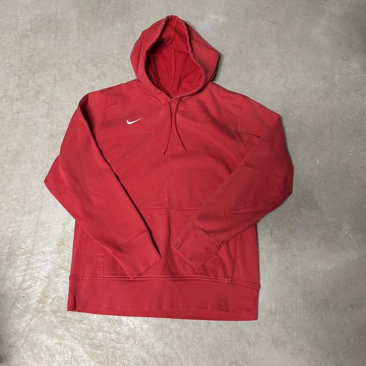 mens red and white nike hoodie