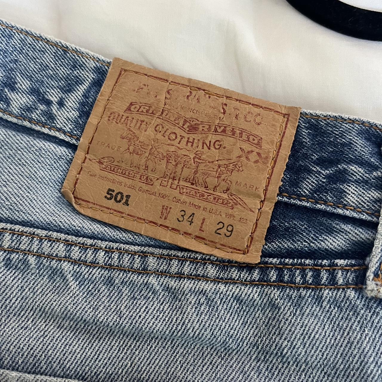 Levi’s 501 34x29 Has Two Holes Under Zipper That... - Depop