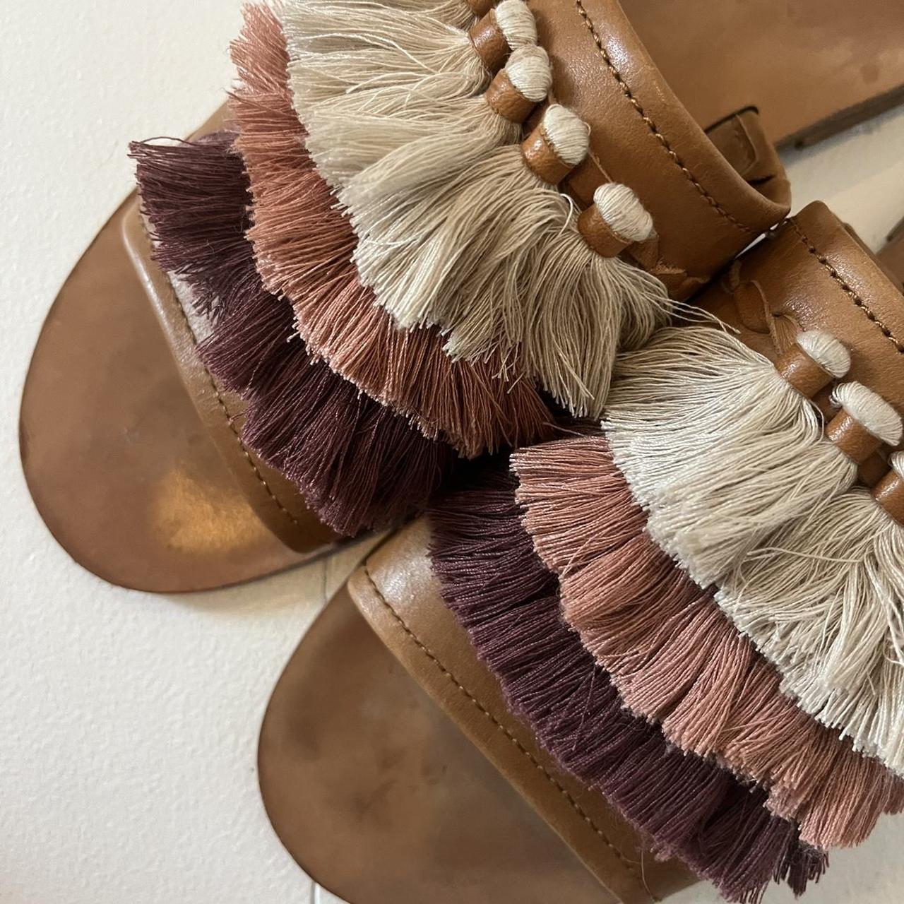 Frye riley tassel store slide