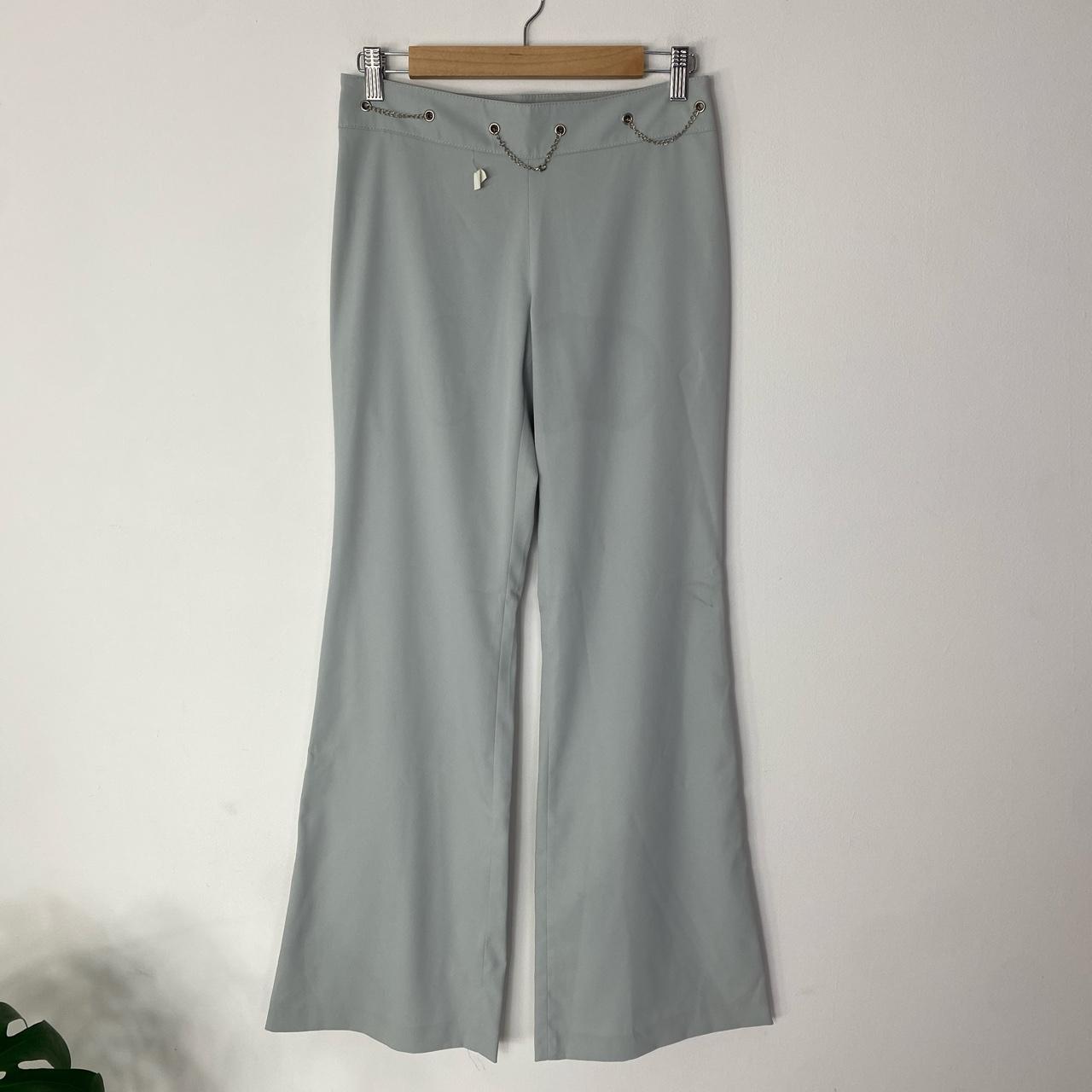 Sick vintage light grey almost baby blue trousers 👖... - Depop