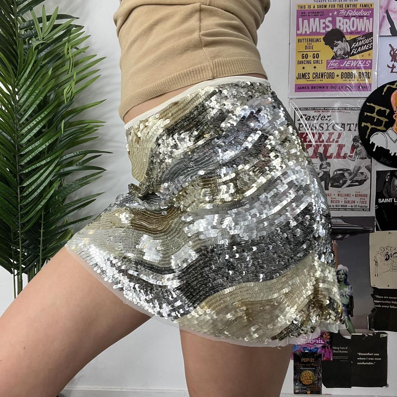 Amazing 00s 90s y2k true vintage sequin striped gold Depop