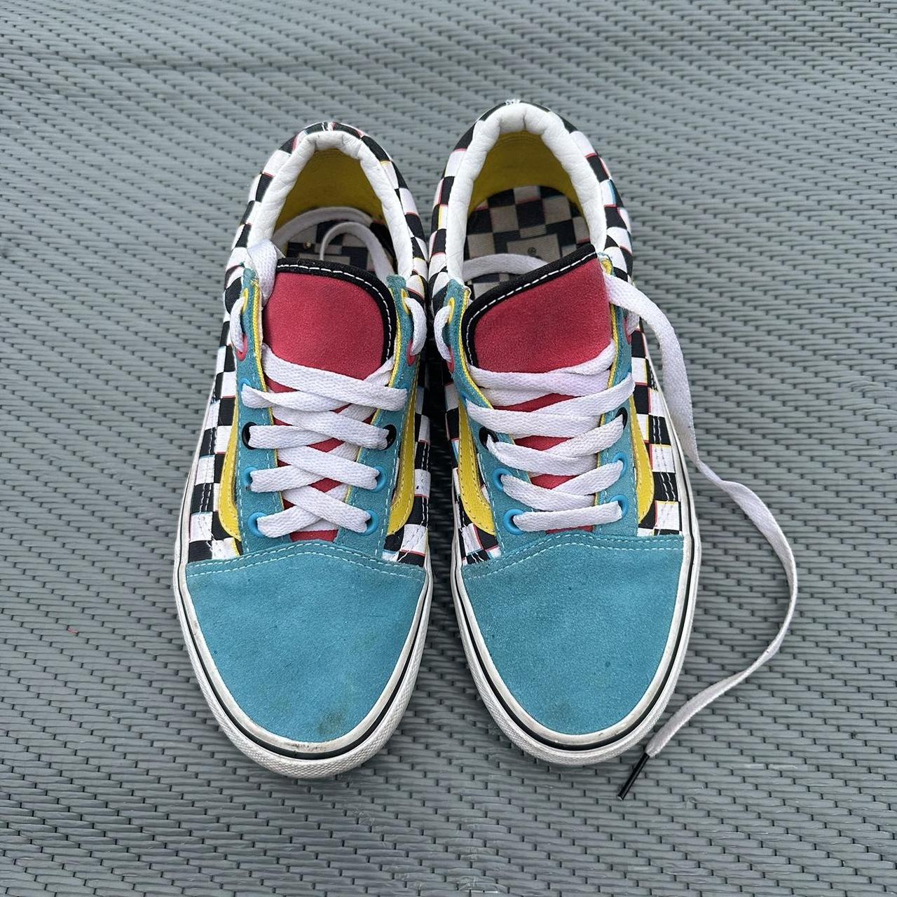 Vans pink store blue and yellow